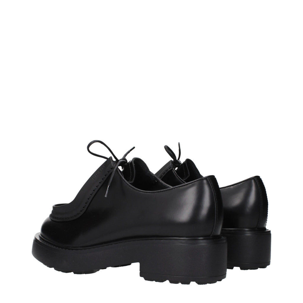 Black Leather Oxfords And Derbies
