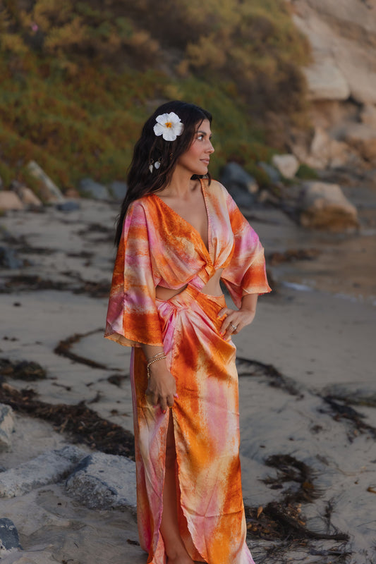 KELLYS SUNSET MIRA SCRUCH FRONT DRESS