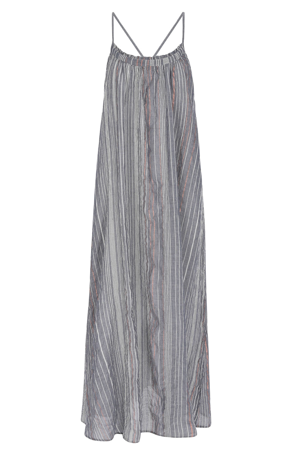 Canggu Maxi Dress - Navy With Stripes