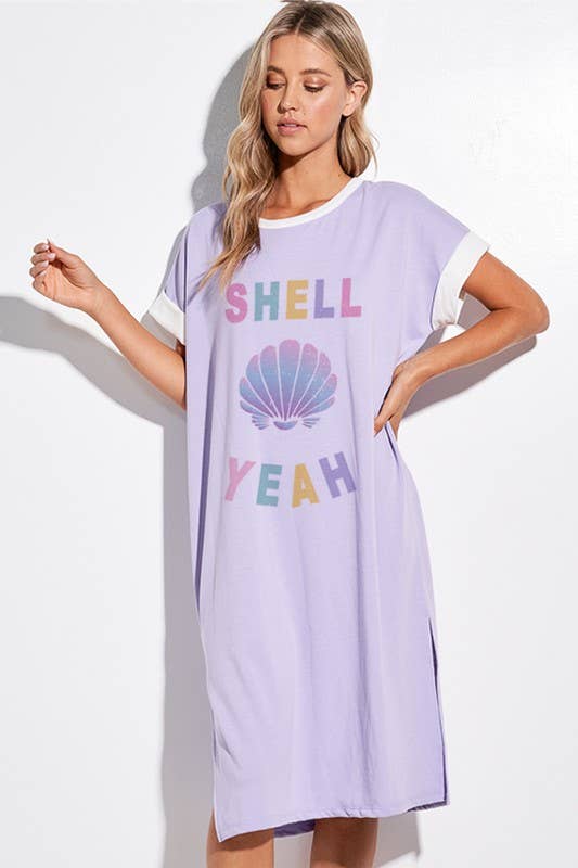 Shell yeah ringer band loungewear dress